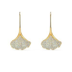 Swarovski Ginko Leaf Drop Earrings